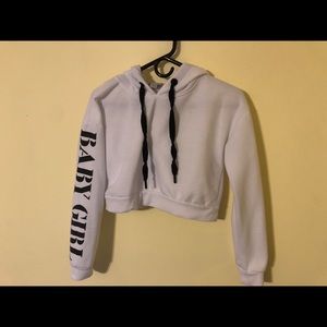 Baby girl cropped hoodie